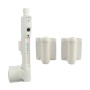 D&D Kit MagnaLatch Series 3 Vertical Pull Latch & TruClose Hinges for Metal Pool Gates (White) - 8000-2114