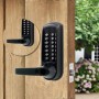 CodeLocks Tubular Latchbolt, Marine Grade, Code In/Out, Back to Back, SFIC (core or keys not included) (Black) - CL610BB-IC-BK-MG