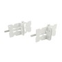 D&D Stainless Steel Self-Closing Hinge, Adjustable, Narrow To Narrow for Vinyl and Wood Gates (Pair) White - DDS2HNNAW