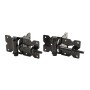 D&D Powder-Coated Stainless Steel, Self-Closing, Adjustable Hinges for Vinyl Gates - Black - DDS2HSSA