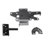 D&D Stainless Steel Padlockable Post Latch With Standard to Narrow Side Legs For Wood and Vinyl Gates (Black)  - DDSL2