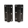D&D KwikFit S3 Narrow Leaf Adjustable Self-Closing Aluminum Gate Hinge For All Swing Gates (Pair) Black - KF3A1BLP