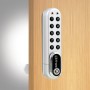 Codelocks KL1000 G3 Kit Lock with Key Override (Gray Chrome) - DDKL1000G3