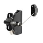 D&D LokkLatch Series 2 Adjustable Lockable Gate Latch for All Gates With External Access Kit (Black) - LLAAB