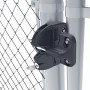 D&D LokkLatch Series 2 Adjustable Lockable Gate Latch for Round Chain Link Gate Posts With External Access Kit (Black) - LLABRND
