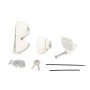 D&D LokkLatch Deluxe Dual-Sided Lockable, Keyed Alike Gate Latch For All Gates With External Access Kit (White) - LLDABW-KSA