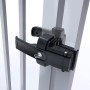 D&D LokkLatch Magnetic Dual-Sided, Keyed Alike Residential/Commercial Gate Latch for All Gates (Black Trim)  - LLMKABT