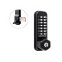 CodeLocks Surface deadbolt, Key Override, Black Marine Grade Finish - DDCL200KBKMG