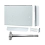 Codelocks Panic Bar Exit Only Kit with Adjustable 1" - 24" Two-Piece Panic Shield (Sliver) - DD96664