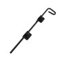 D&D Q-Bolt Drop-Bolt 24" Padlockable Stainless Steel Drop Rod With Mounting Guides for Vinyl and Wood Gates (Black) - QB224