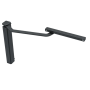 D&D SlimLine Left-Handed Hydraulic Vertical Gate Closer - DC622G-L-1-9004