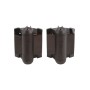 D&D TruClose Self-Closing Gate Hinges With 2 Side Legs For Metal Pool and Safety Gates (Pair) Black  - TCA1L2S3BT