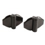 D&D TruClose Self-Closing Heavy-Duty Gate Hinges With 2 Side Legs For Wood and Vinyl Gates (Pair) Black - TCHD2L2S3BT