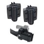 D&D TruClose Adjustable, Heavy-Duty Pair Of Gate Hinges With LokkLatch Magnetic Dual-Sided Gate Latch for Metal Pool and Safety Gates Kit (Black) - LLMKATCHDS3BT