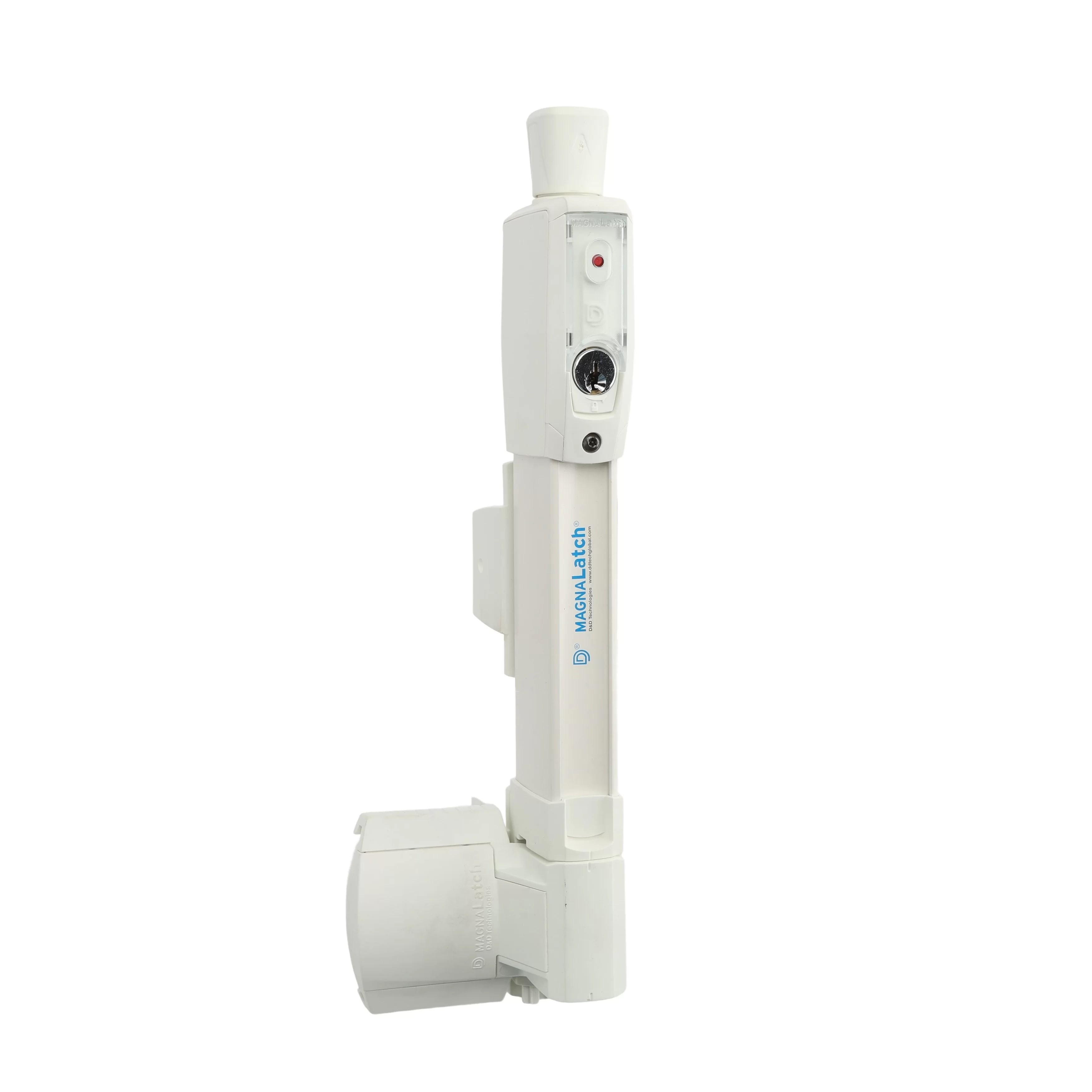 A White D&D MagnaLatch Gate Latches for Pools